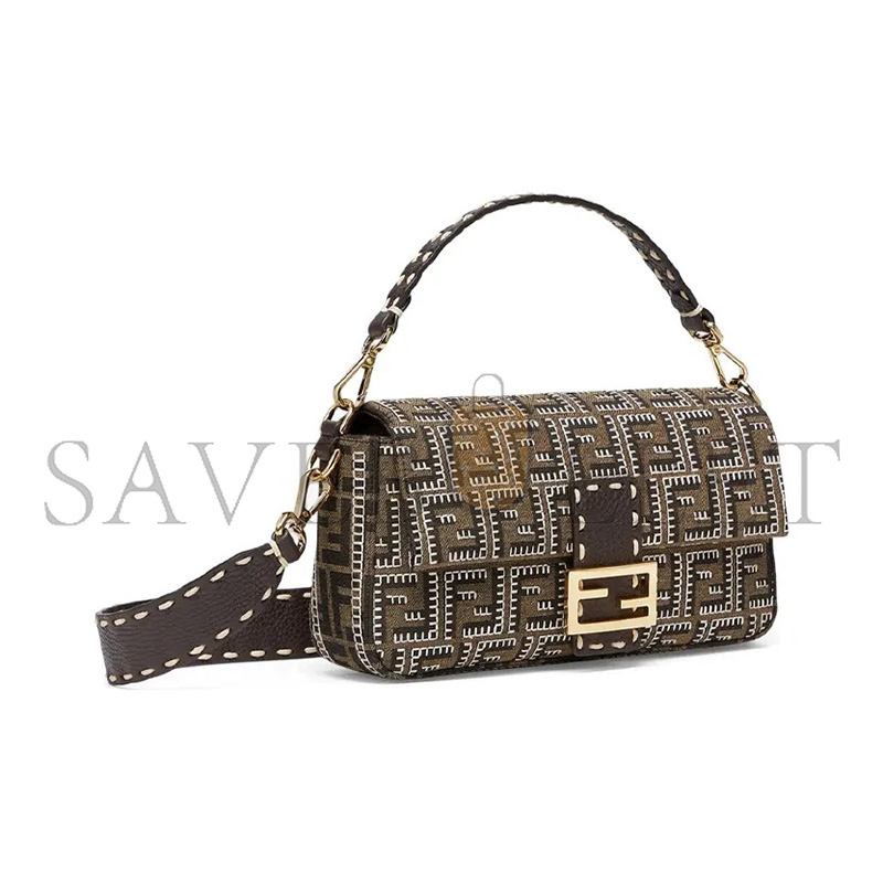 F**di ff monogram baguette shoulder bag 8br600ah9bf1fei (28*13*6cm)